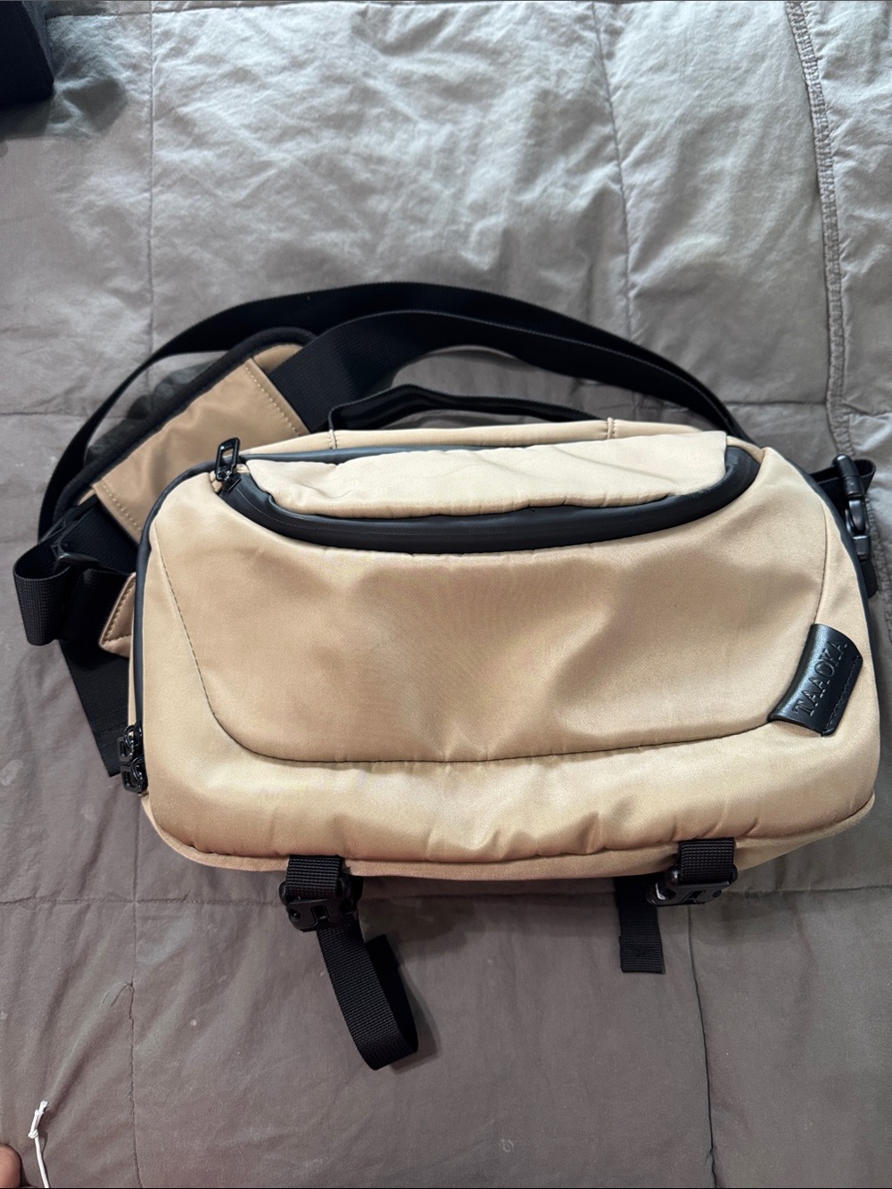 Camera bag Neutral Beige Men’s Crossbody Bag - Unbranded